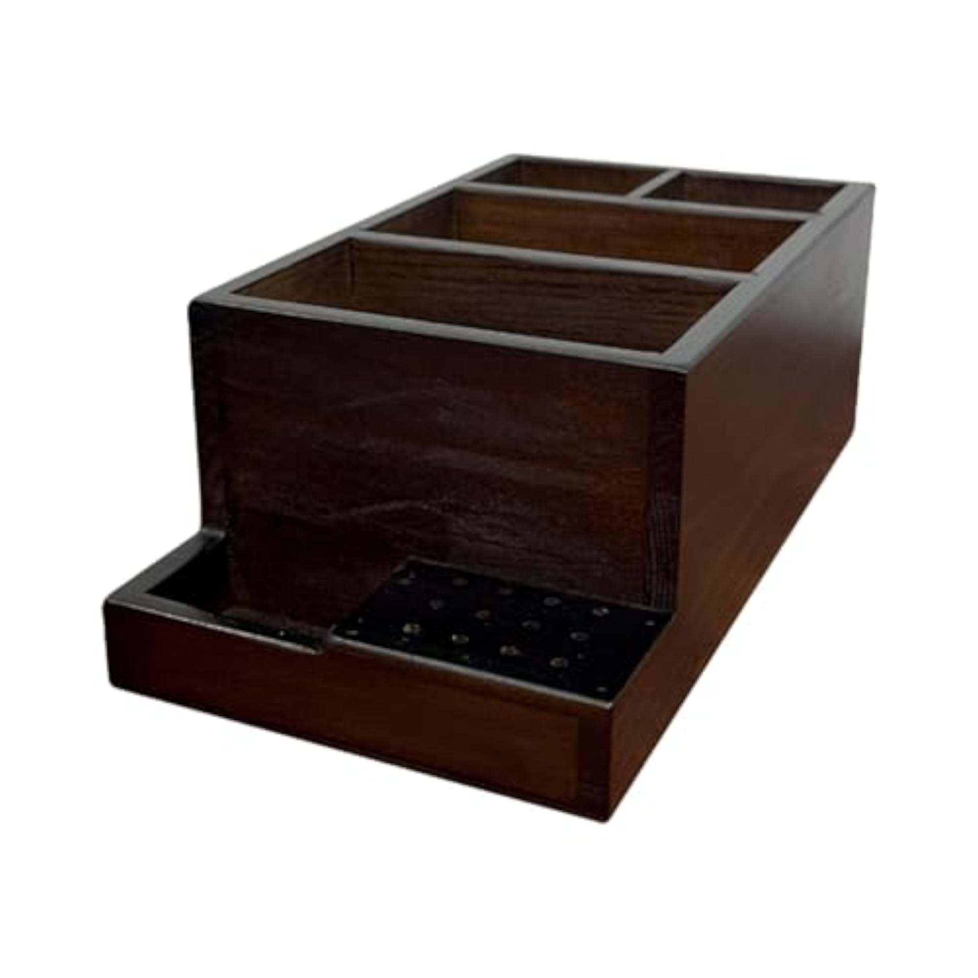 Nail Drill Holder Box Wooden Storage for Desktop